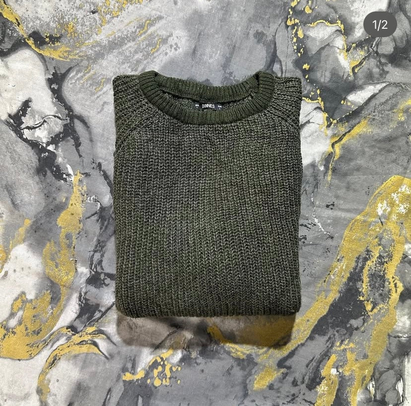 Dark Green Knitted Sweater