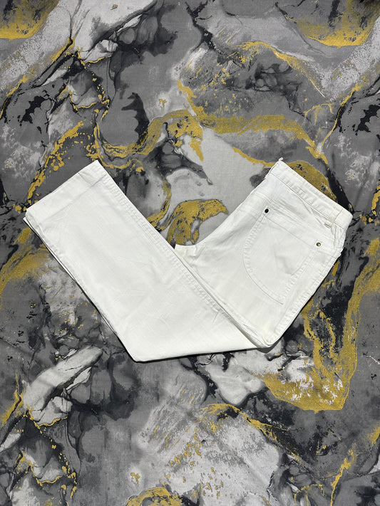 Reject White Cotton Jeans
