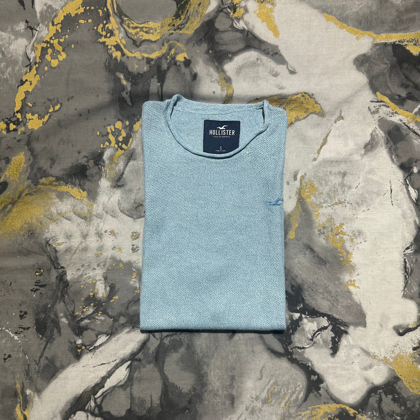 Hollister Sky Blue Knitted T-Shirt