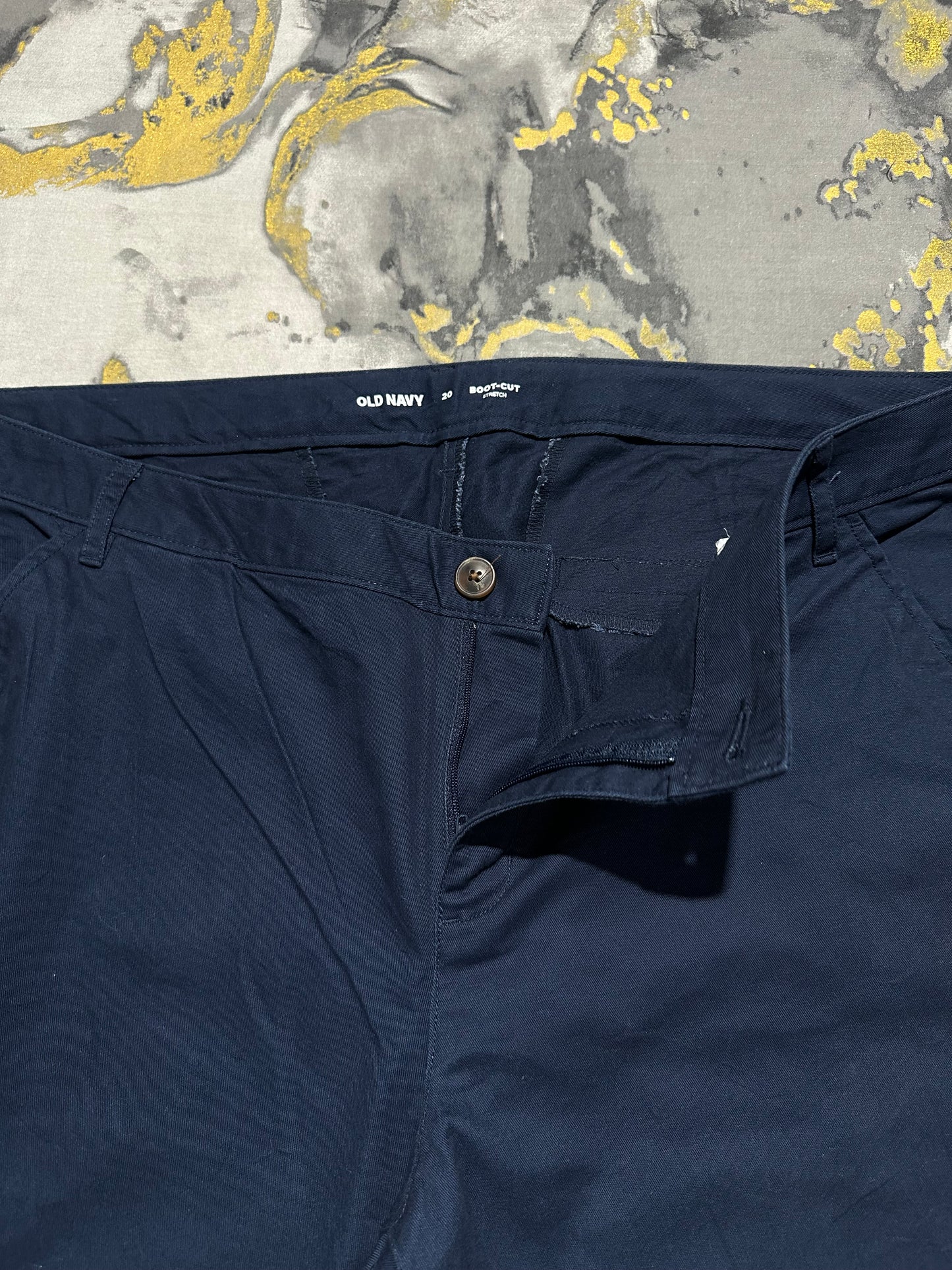Old Navy Dark Blue Flare Cotton Pants
