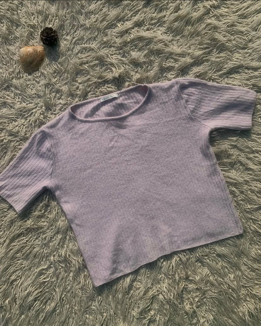 Light Pink Wool Crop-top