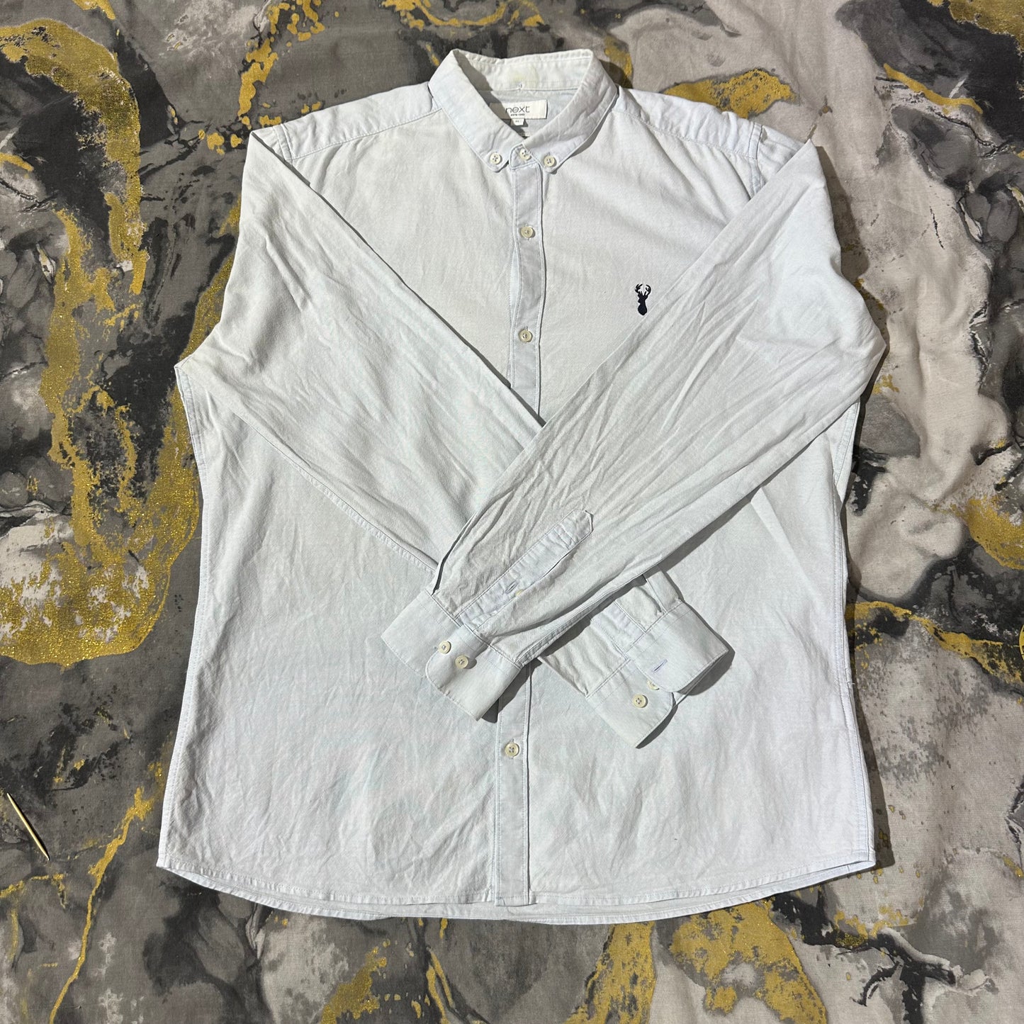 Plain Sky blue French Collar Buttoned Down