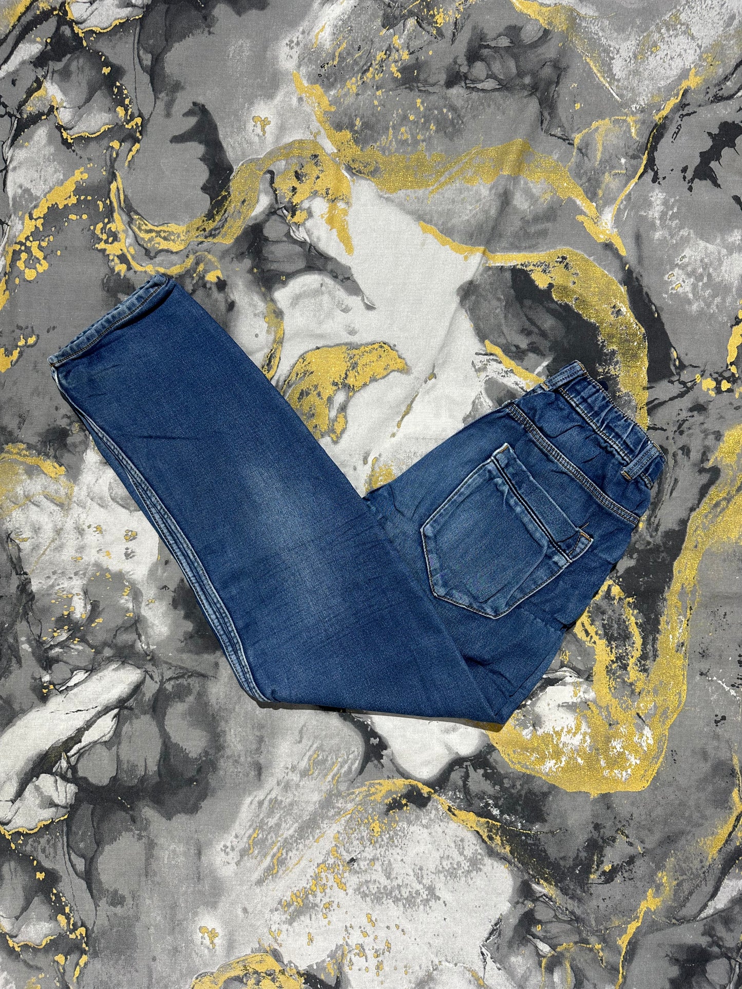 Blue Faded Style Jogger Jeans