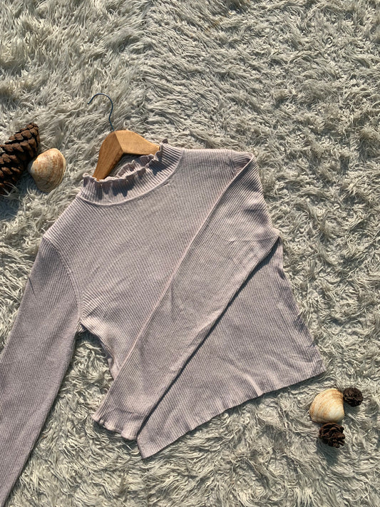 Beige Needle Drop Sweater