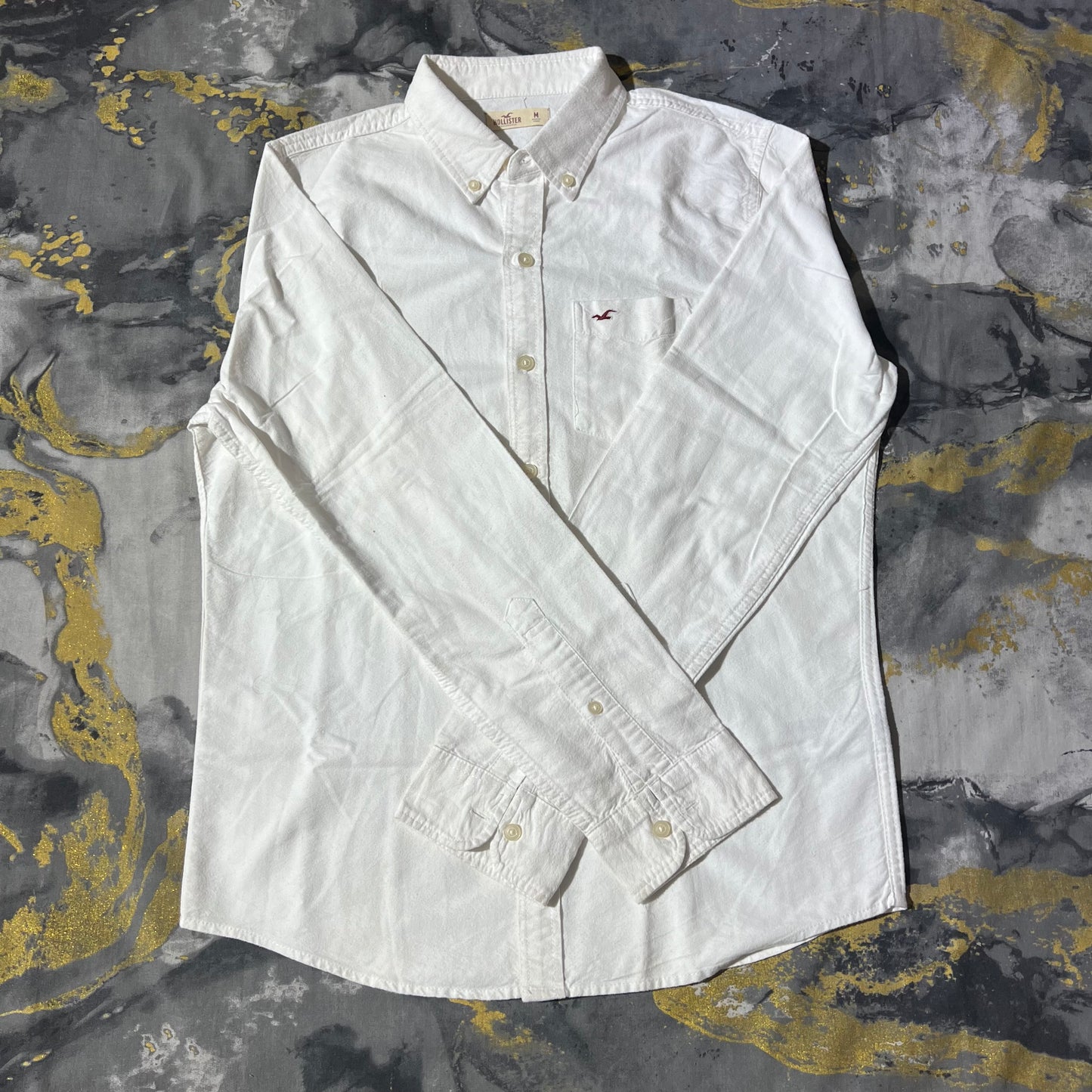 White Hollister French Collar Full Sleeves Buttoned Down