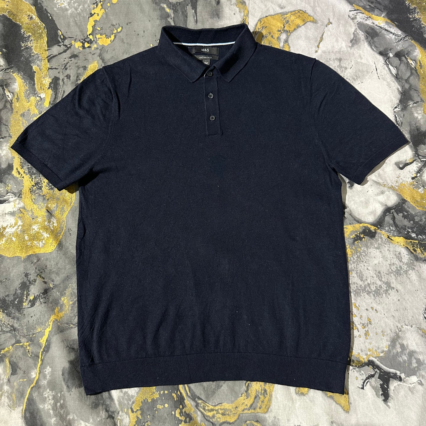 Dark Bluish Black Soft Cotton Rich Polo
