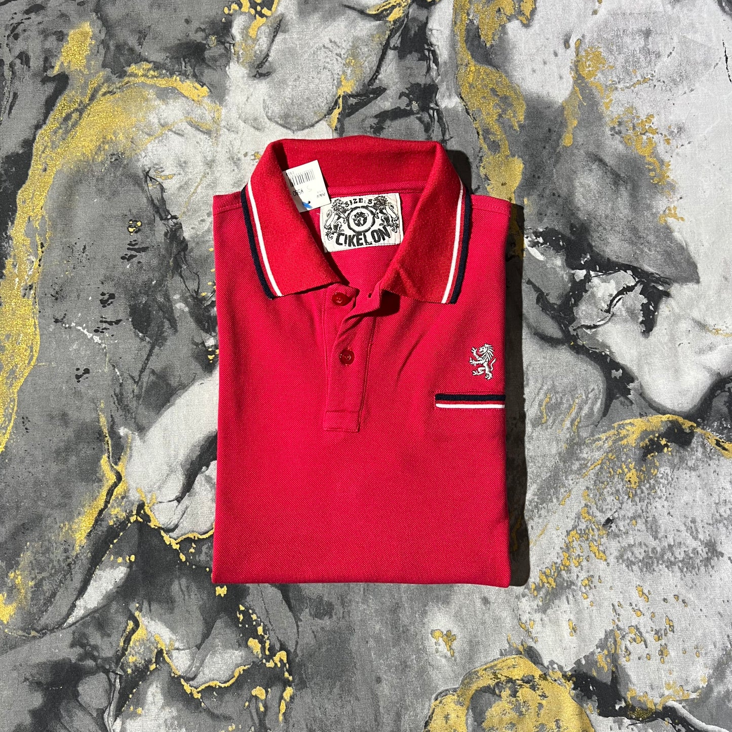 Red Pique Cotton Polo