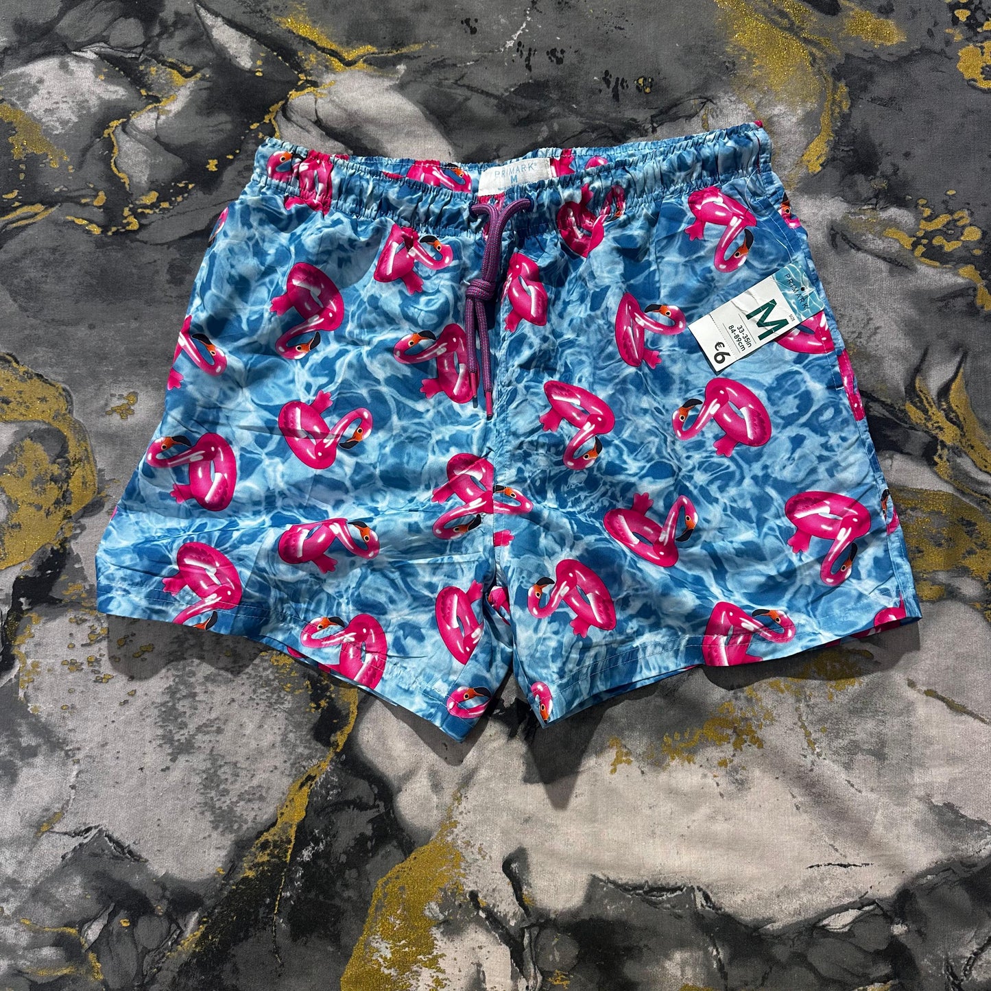 Light Blue Water Print Shorts