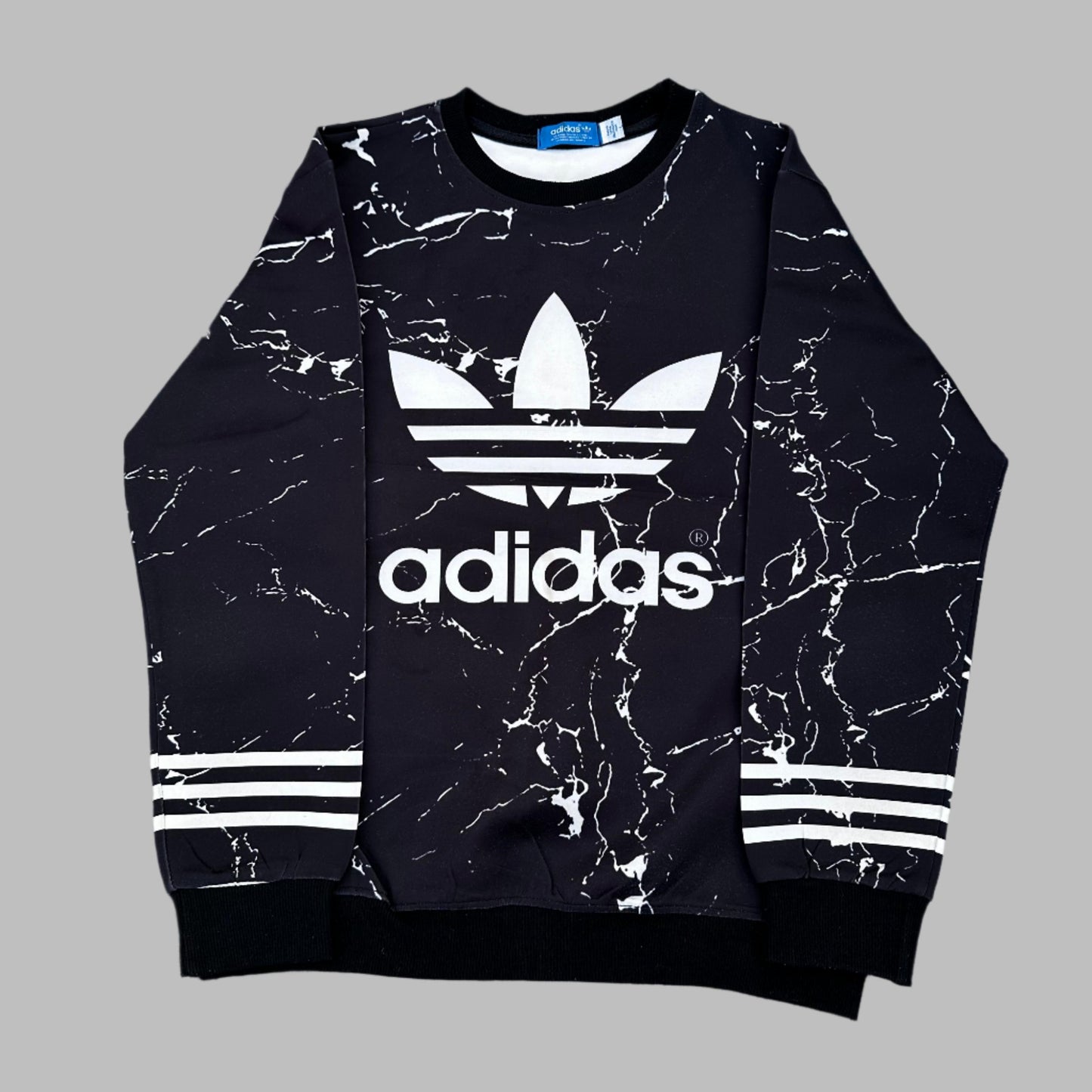 Black Patterned Sweatshirt