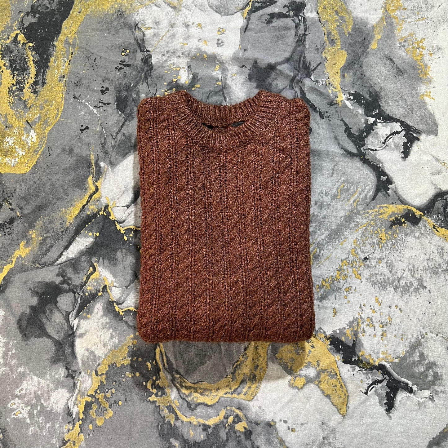 Rust Textured Sweater