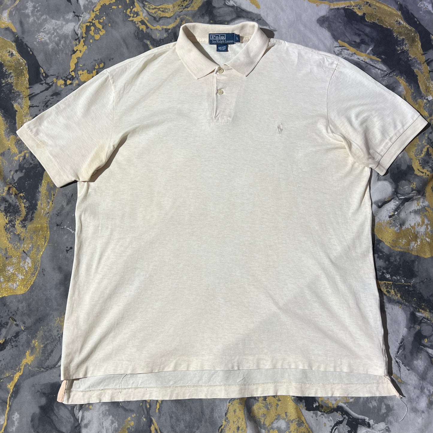 Ralph Lauren Pearl White Pima Cotton Polo