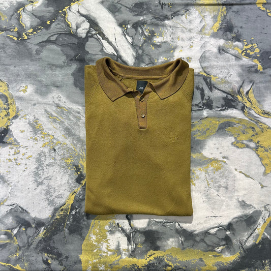 Mastard Green Knitted Polo