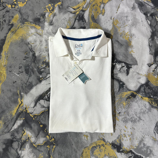White Pique Cotton Polo