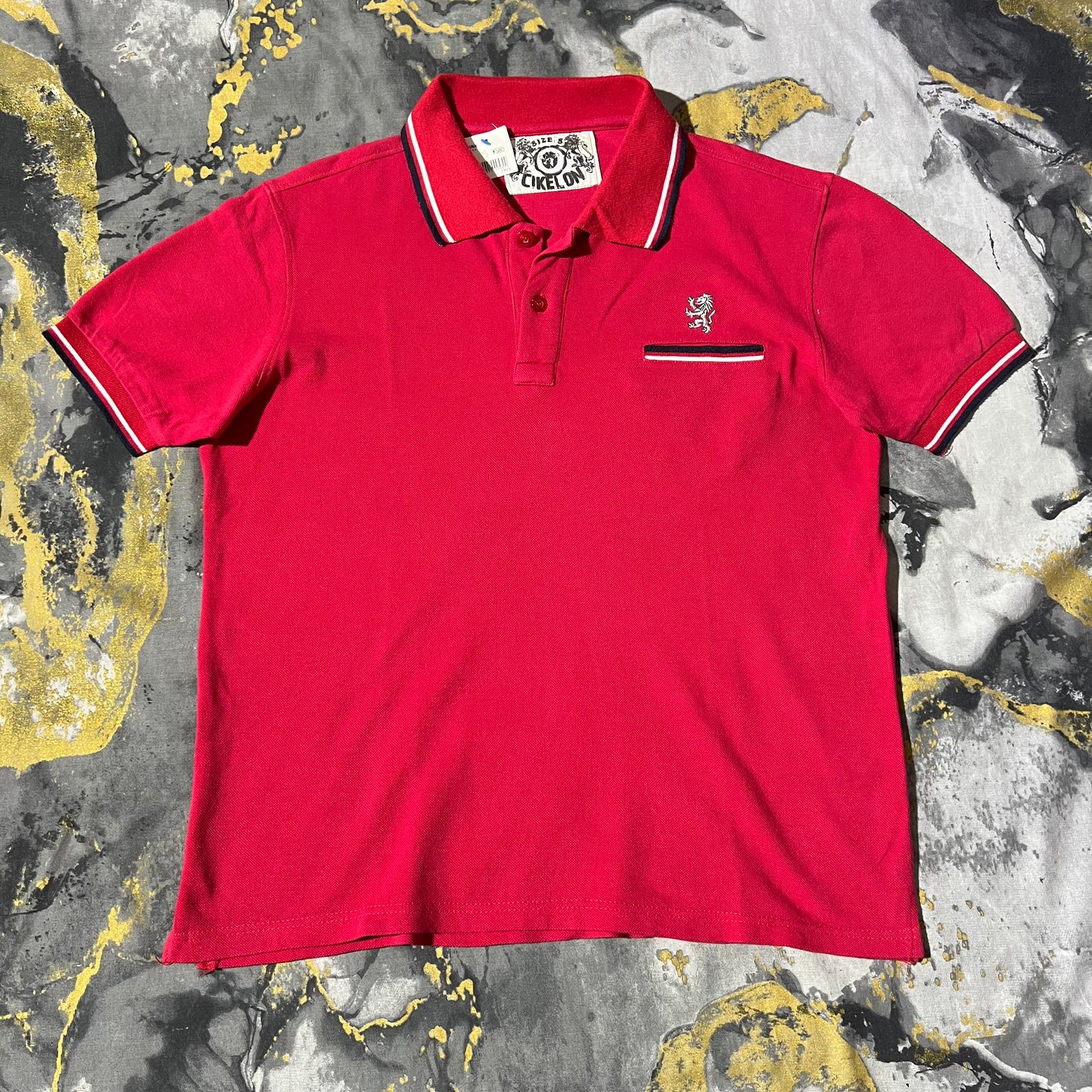Red Pique Cotton Polo