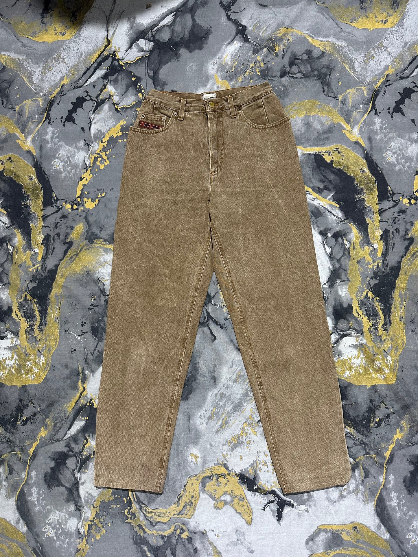 Lecotme Light Brown Straight Fit Jeans