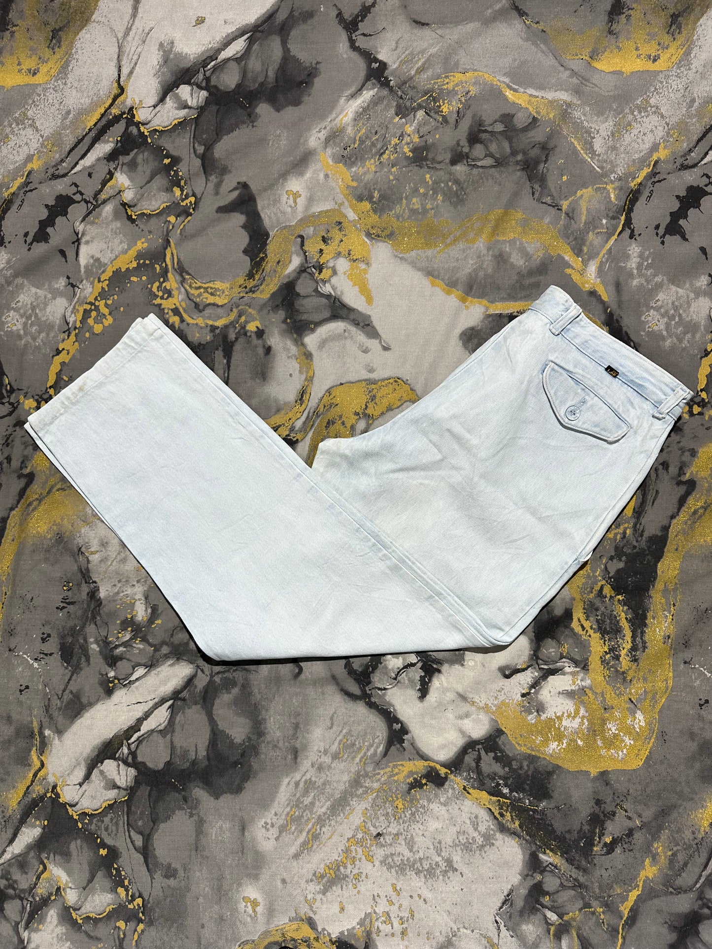 LEE Light Sky Blue Baggy Terry Cotton Jeans