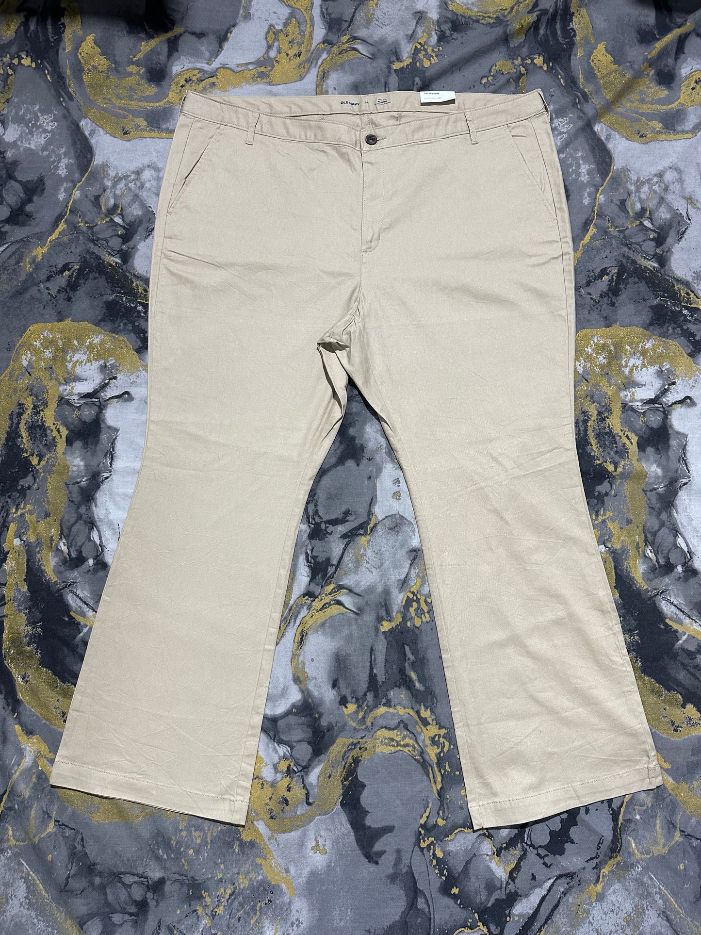 Old Navy Light Beige Flare Fine Cotton Pants