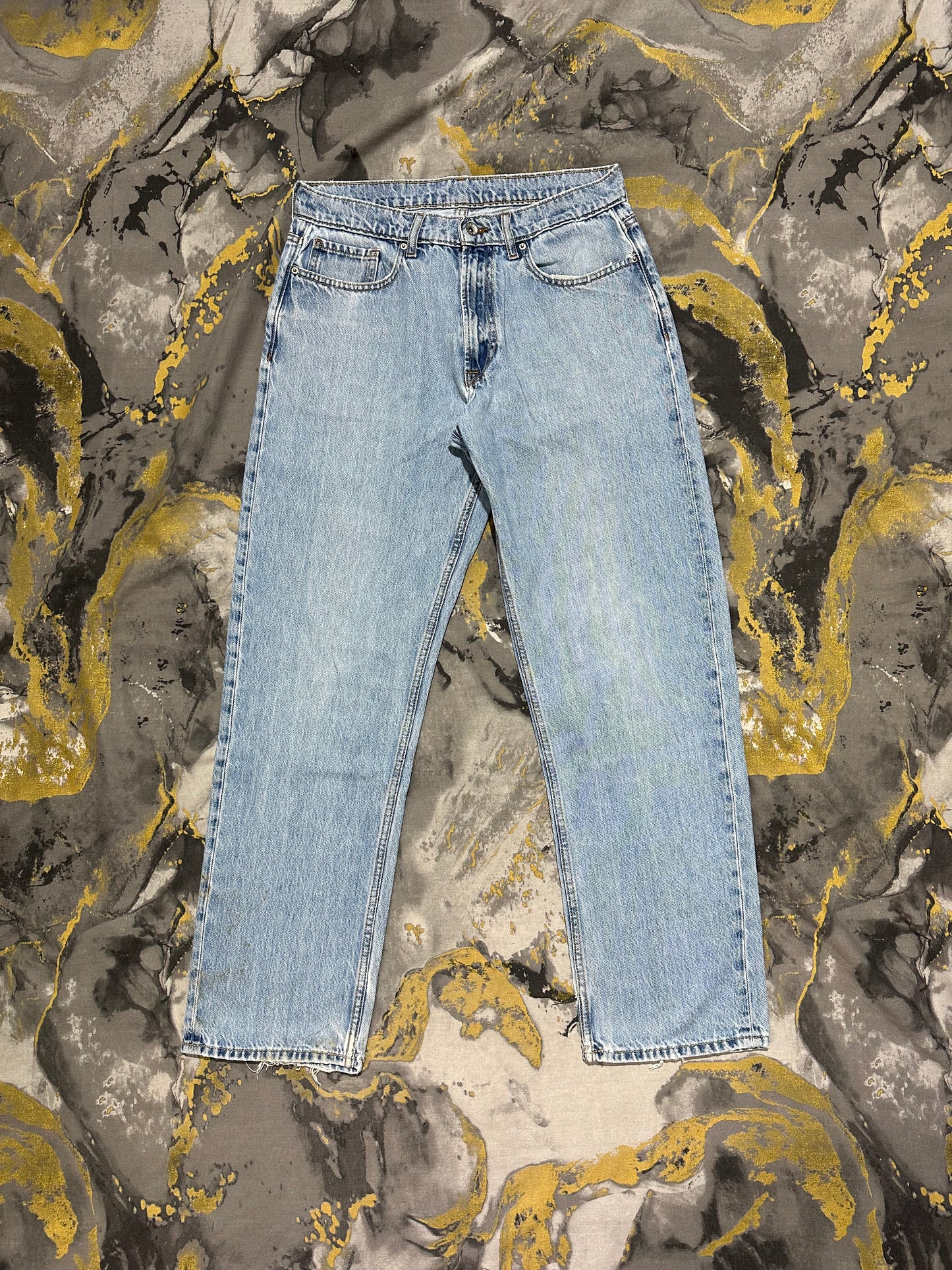 Baggy Straight Fit Blue Denim Jeans