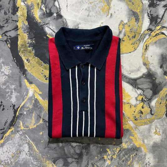 Ben Sherman Stripped Pattern Knitted Polo