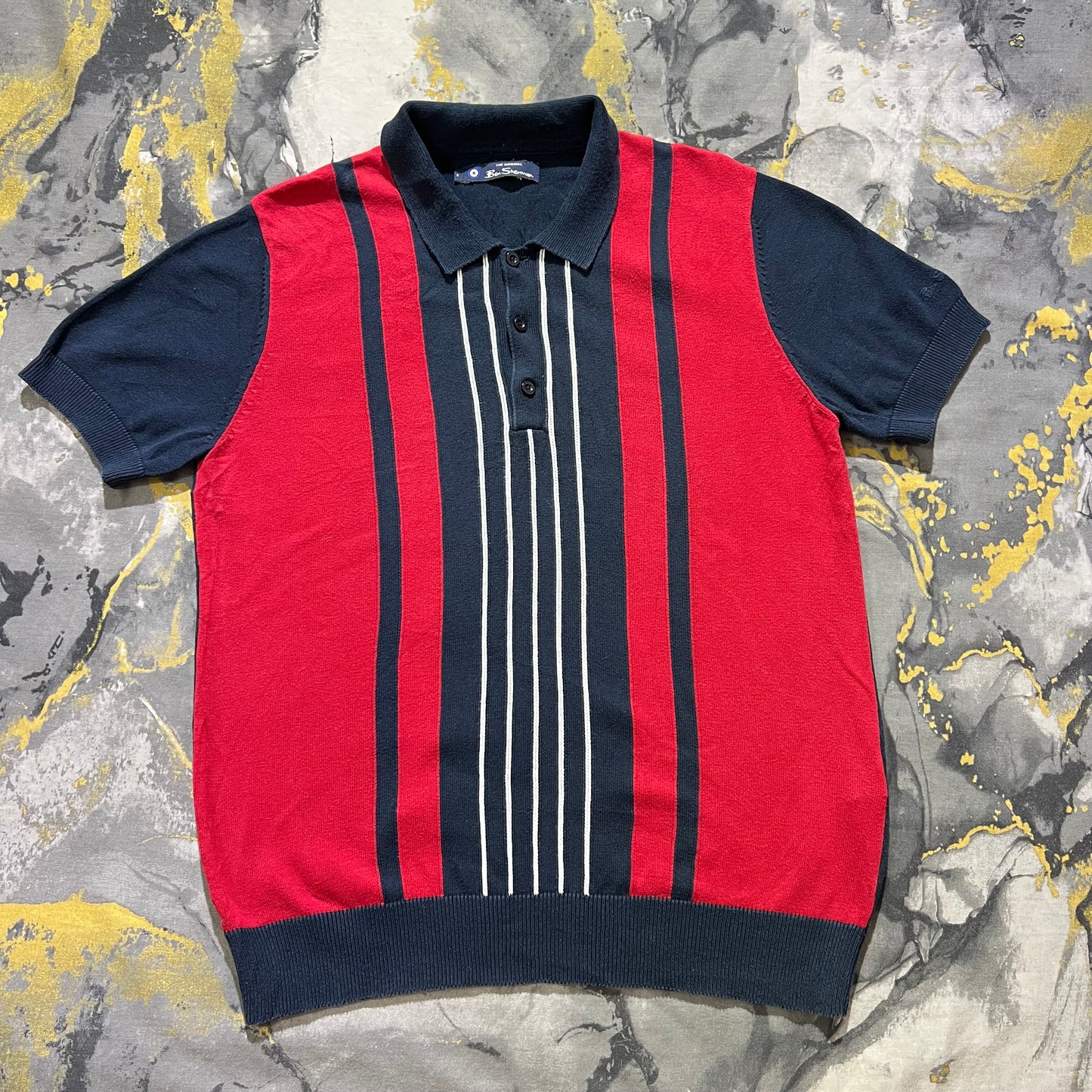 Ben Sherman Stripped Pattern Knitted Polo