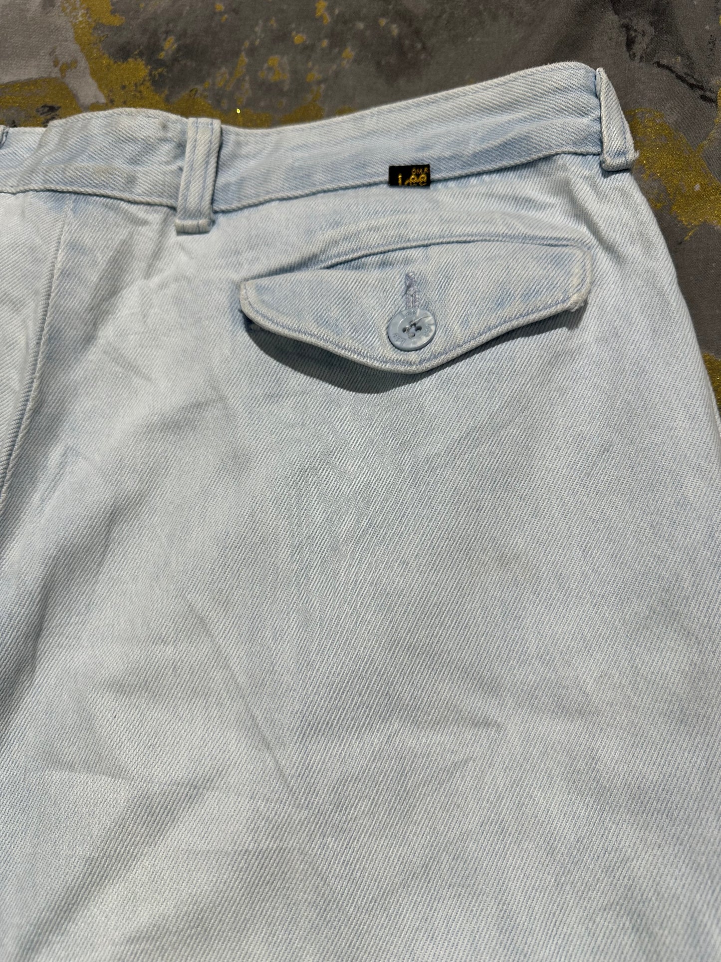LEE Light Sky Blue Baggy Terry Cotton Jeans