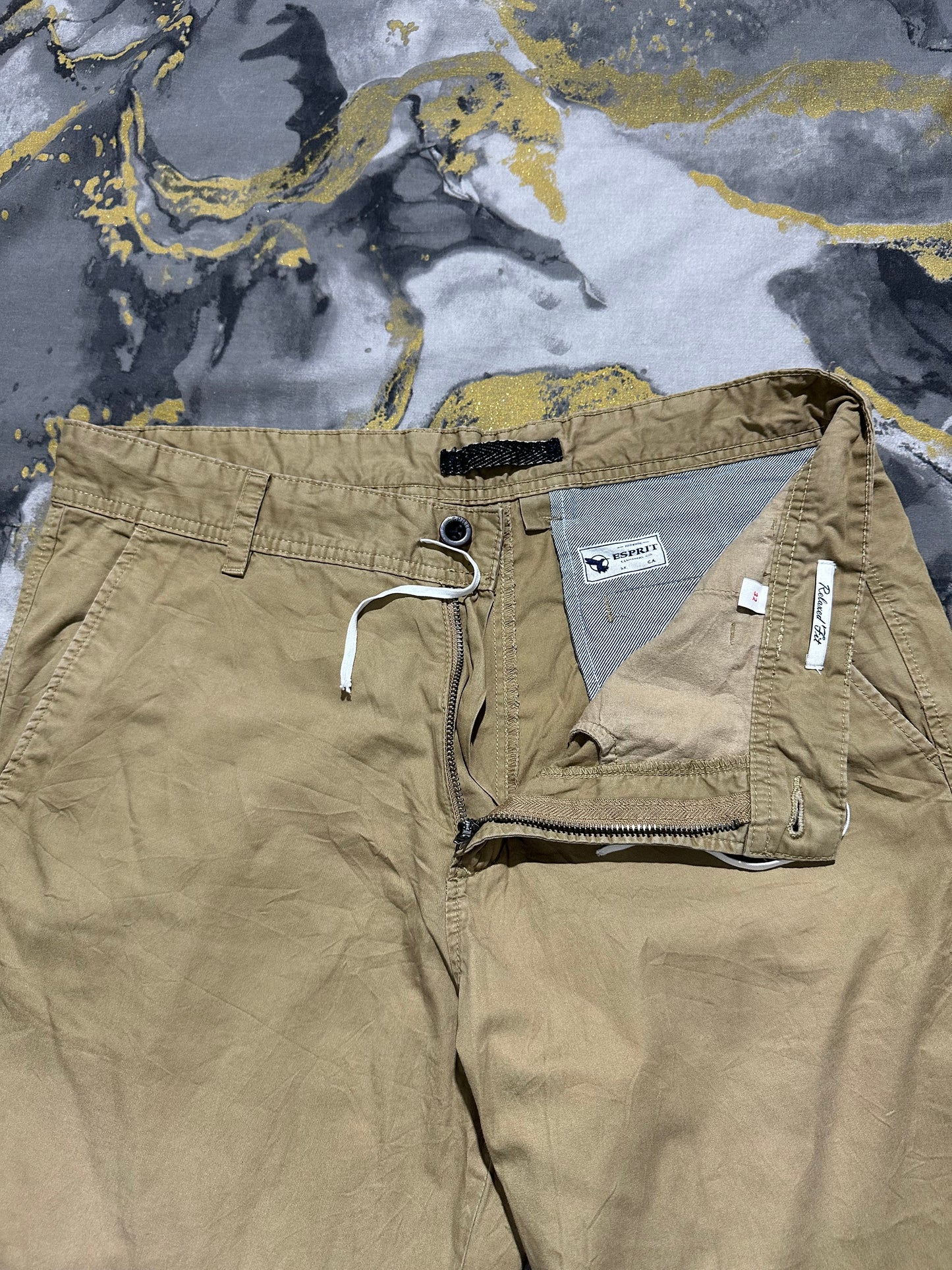 Espirit Beige Drawstring Shorts