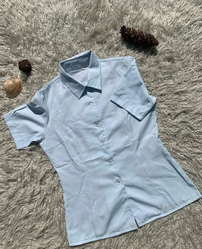 Sky-Blue Button Down Shirt( Body-Fitted)