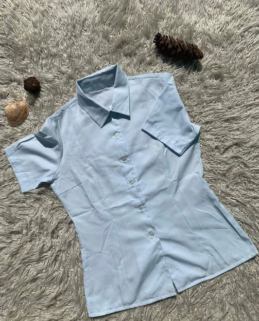 Sky-Blue Button Down Shirt( Body-Fitted)