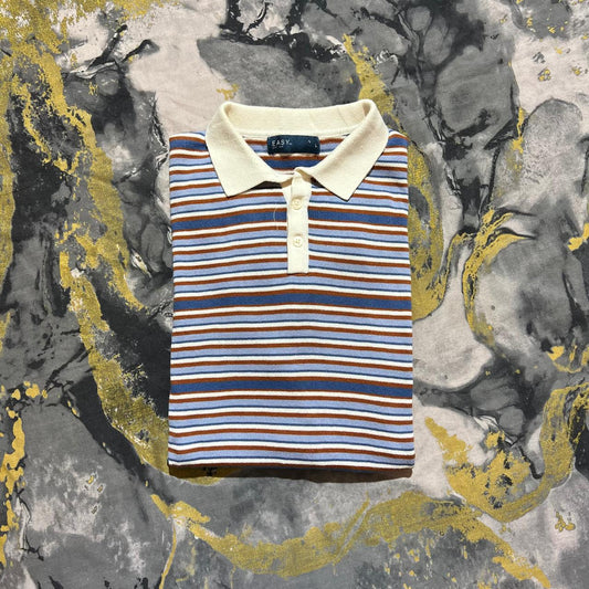 Multi Colour Striped Knitted Polo