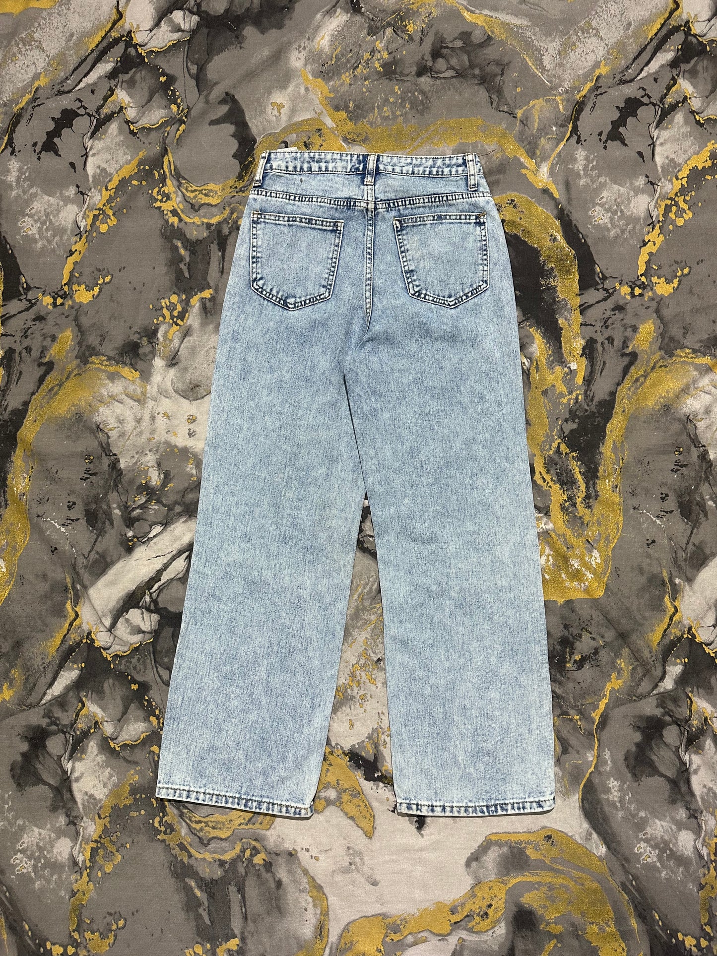 Blue Ripped Baggy Jeans
