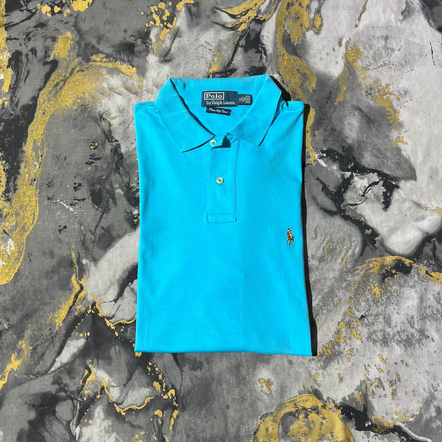 Sky Blue Pima Cotton Ralph Lauren Poli