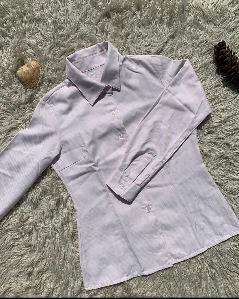 Light Pink Body-Fit Shirt