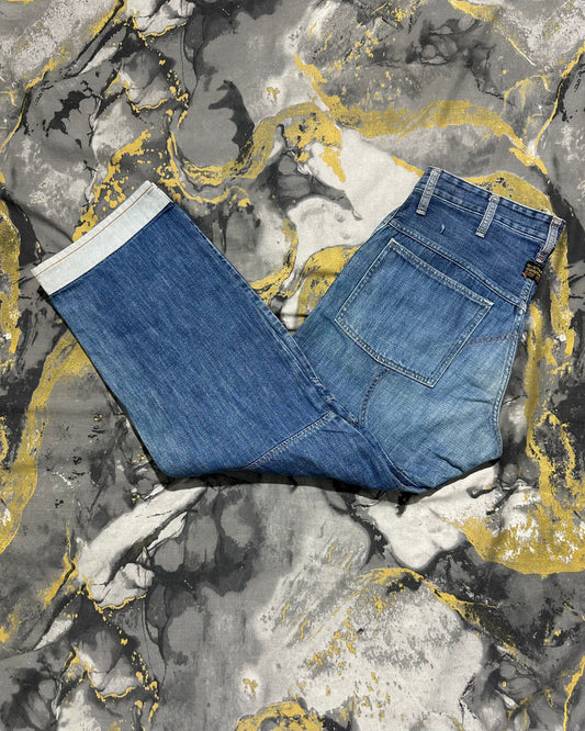 G-STAR Raw Pattern Stitch Denim Straight Loose Jeans