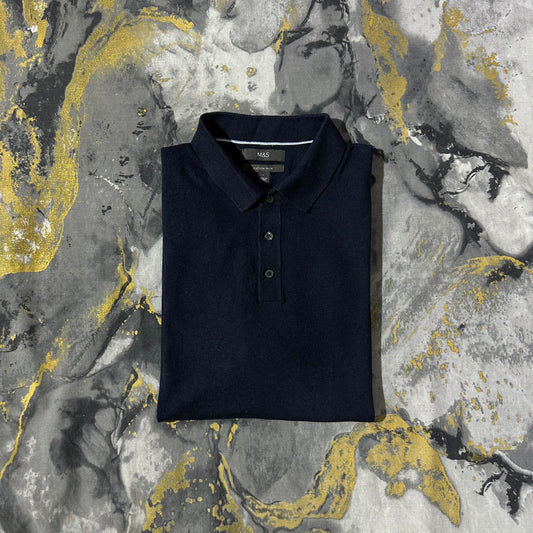 Dark Bluish Black Soft Cotton Rich Polo