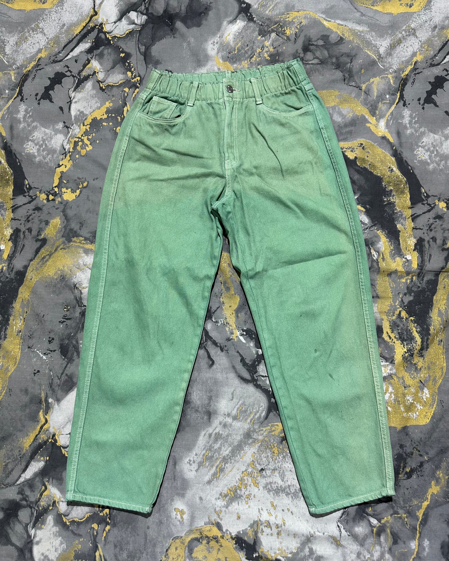 H&M Light Matcha Relaxed Fit Baggy Jeans