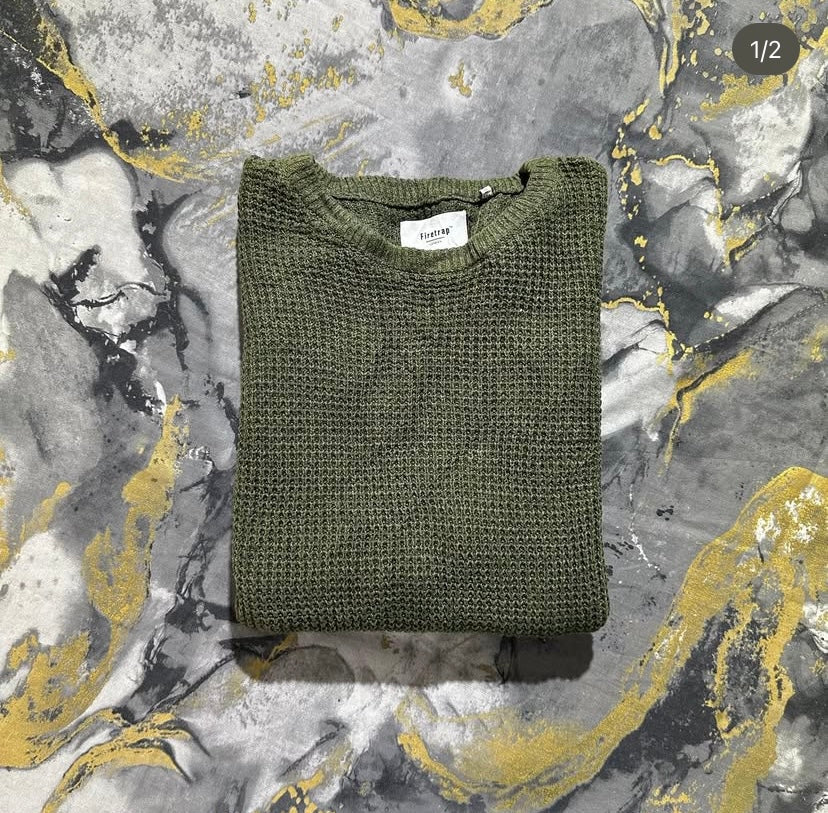 Green Textured Sweater