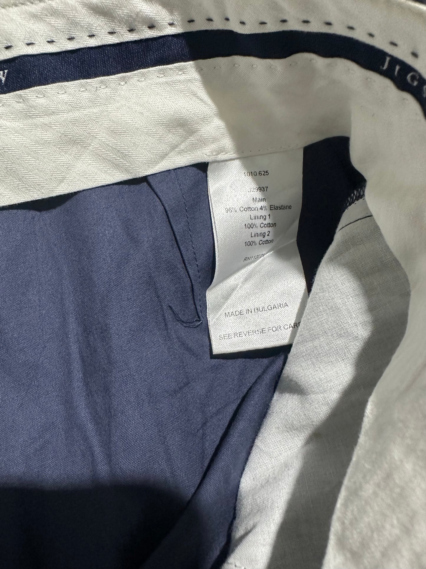 Linen/Cotton Blend Blue Cotton Pants