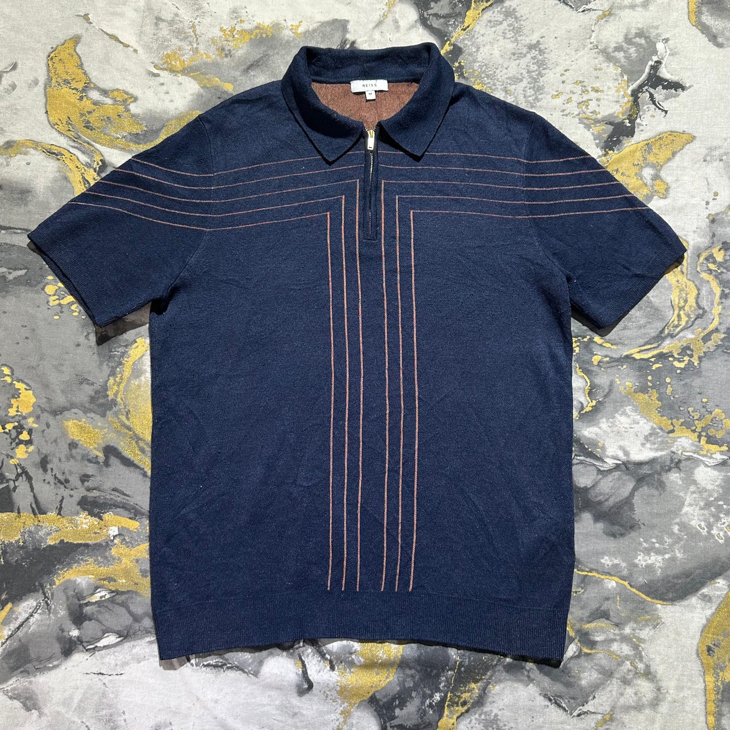 Blue Zipper Polo