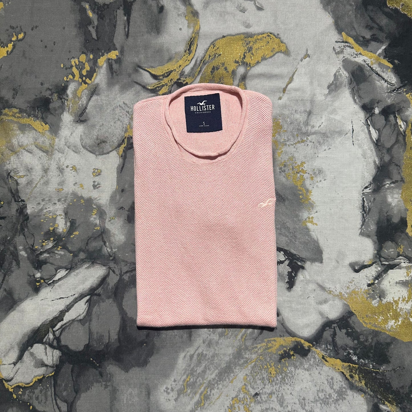 Hollister Pastel Pink Knitted T-Shirt