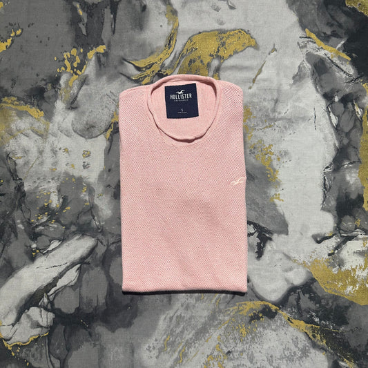Hollister Pastel Pink Knitted T-Shirt