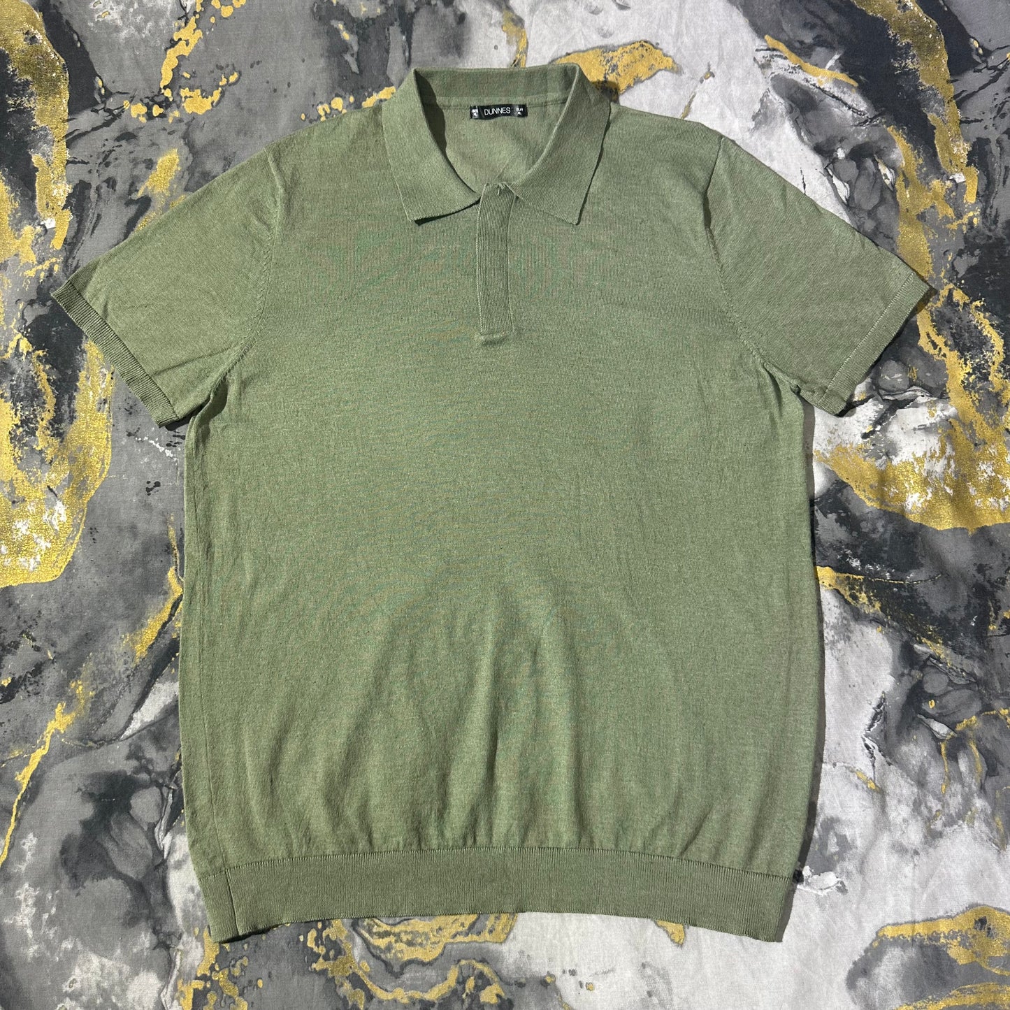Mastard Green Knitted Polo