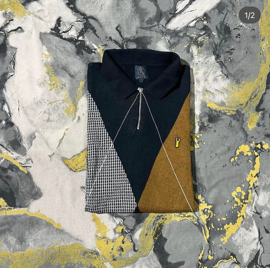 Multi-Pattern Zipper Polo