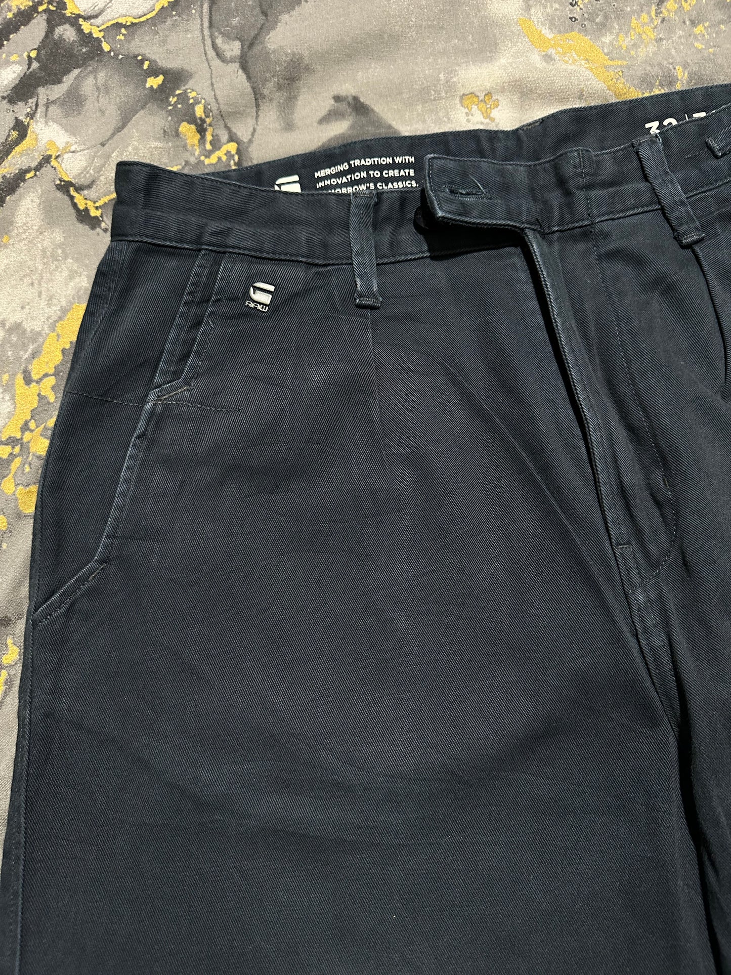 G-Star Aged Two Shaded Wide Legged Jeans