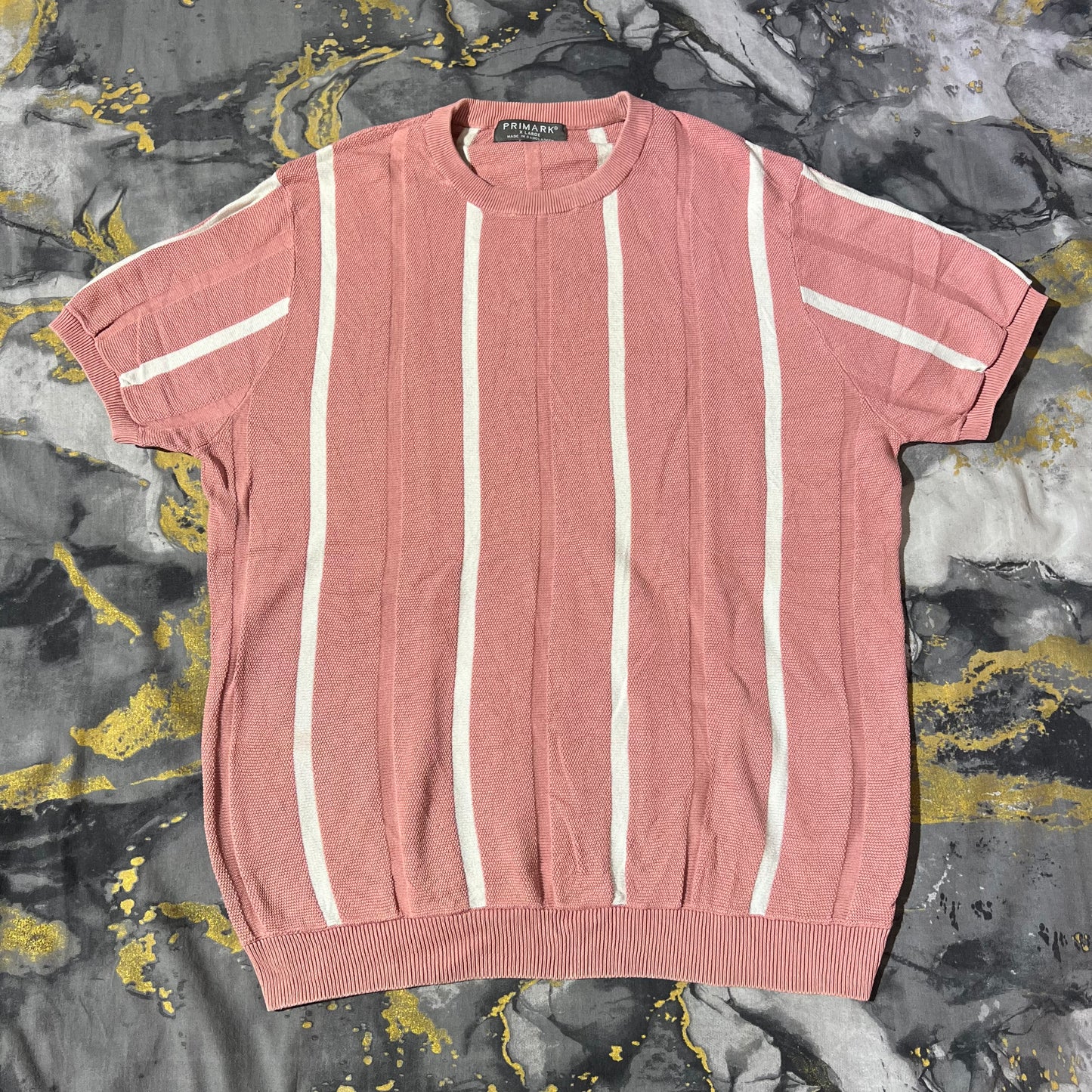 Pink & White Stripes Knitted Tee