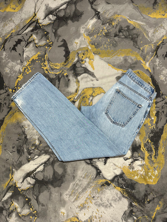 Baggy Straight Fit Blue Denim Jeans