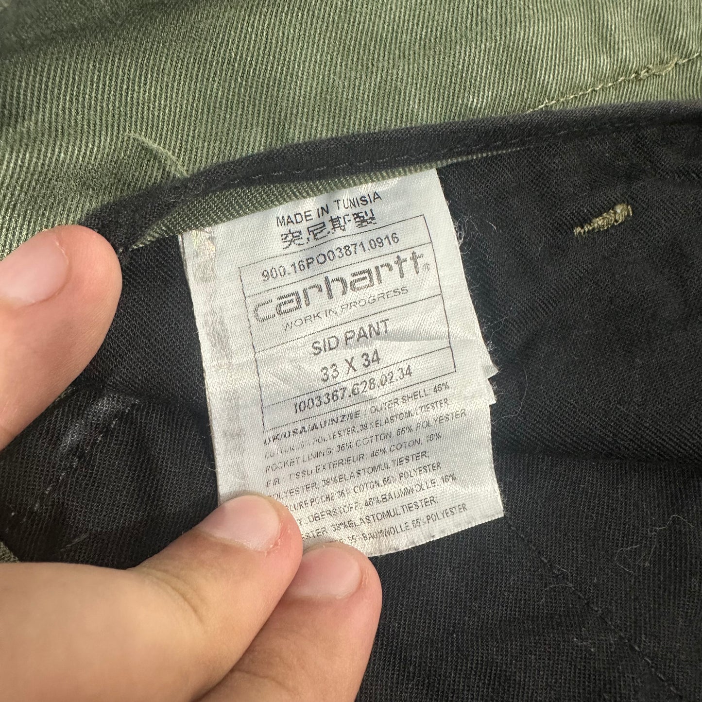 Carhartt Dark Green Cotton Pants
