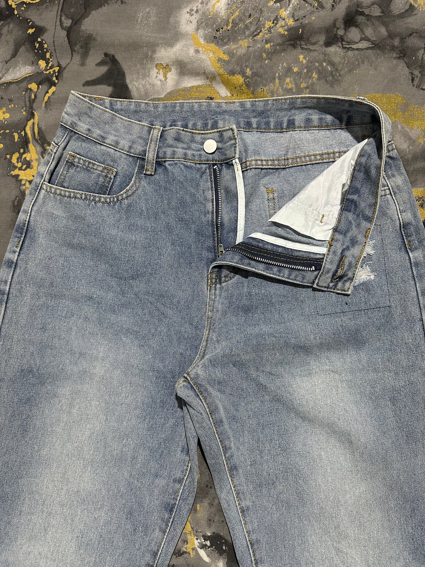Light Grey Blue Curvy Fit Jeans