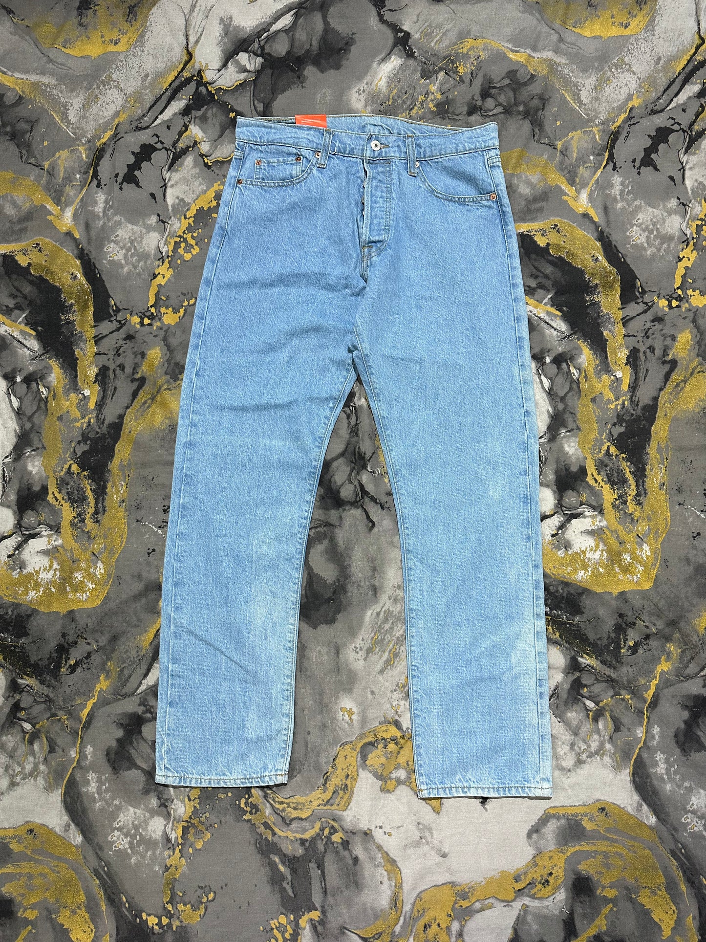 Levis 505 Straight Fit Light Blue Denim Jeans (Made in Mexico)