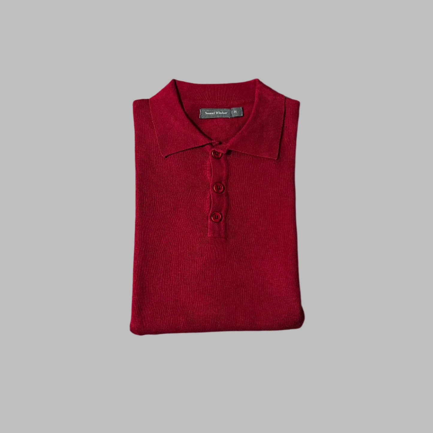 Medium Wine Red Full Sleeves Polo