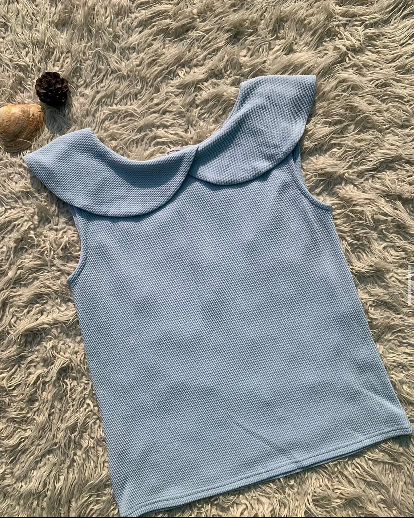 Sky-Blue Textured Shirt